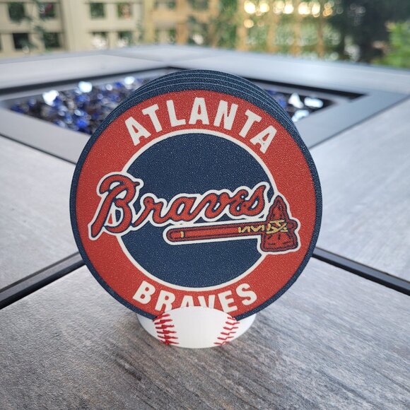 Atlanta Braves Coaster Set - 3D Printed - (Set of 4) - Picture 1 of 4